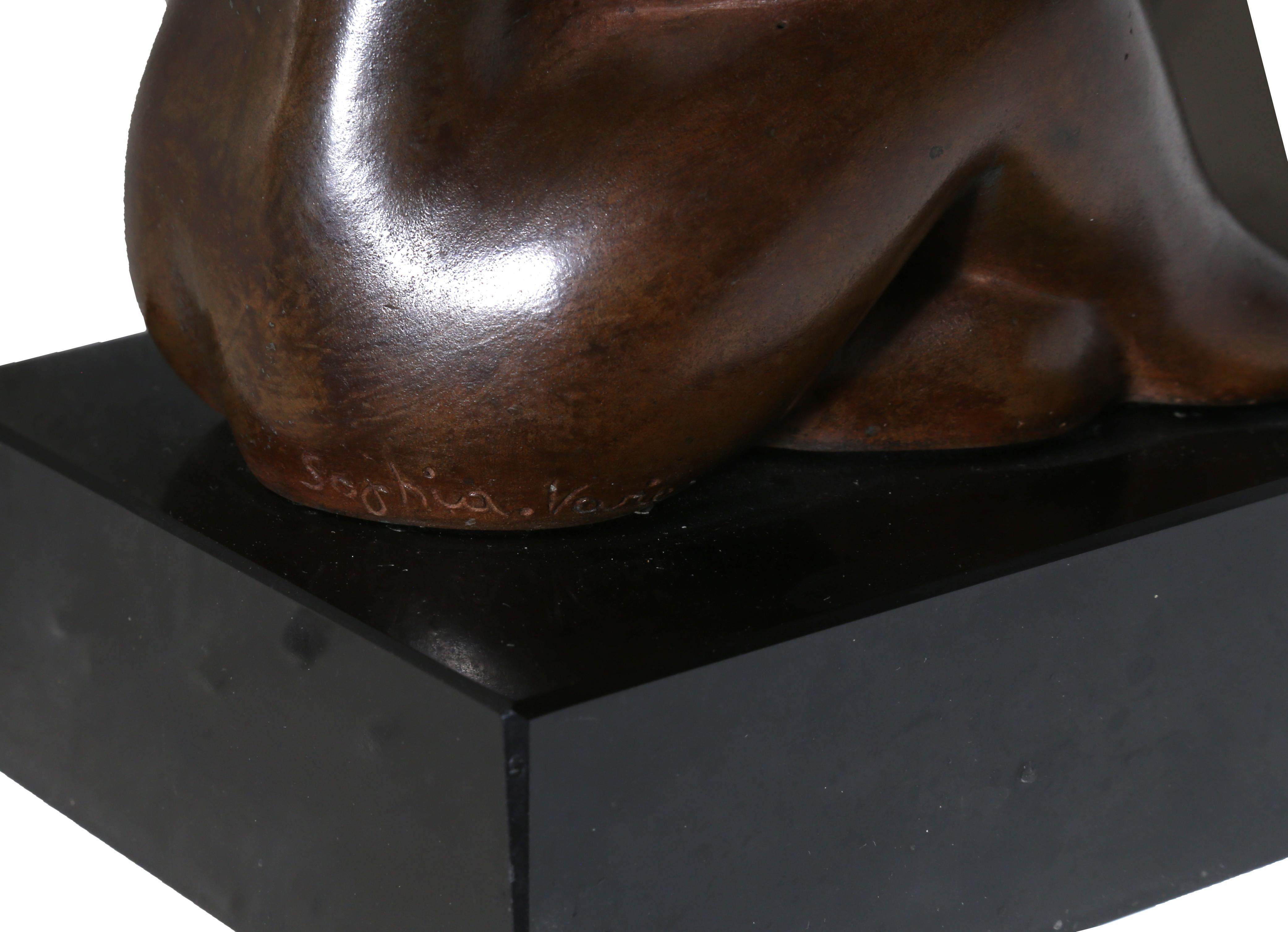 Seated Nude, Bronze by Sophia Vari 5