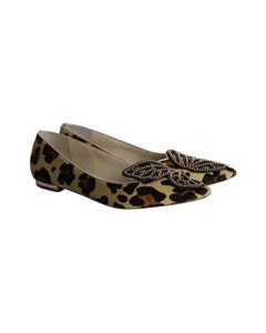 Ballerine Bibi Butterfly di Sophia Webster in pelo di pony con stampa animalier