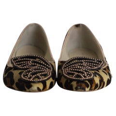 Ballerine Bibi Butterfly di Sophia Webster in pelo di pony con stampa animalier