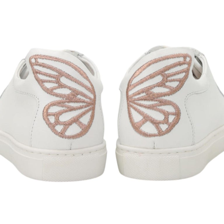 Sophia Webster Bibi Butterfly White/Gold Sneakers (37 EU) SPF16099 For Sale  at 1stDibs