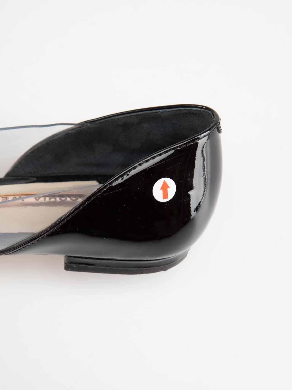 Sophia Webster Daria 85 Glitter-Flats aus schwarzem Lack Daria in Glitter, Größe UK 5 im Angebot 5