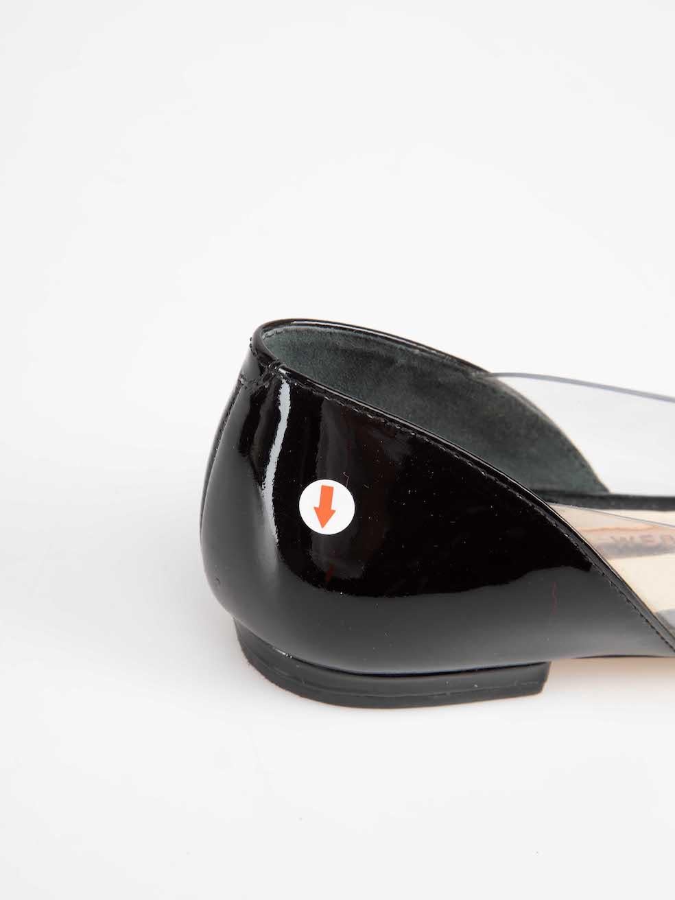 Sophia Webster Black Patent Daria 85 Glitter Flats Size UK 5 For Sale 4