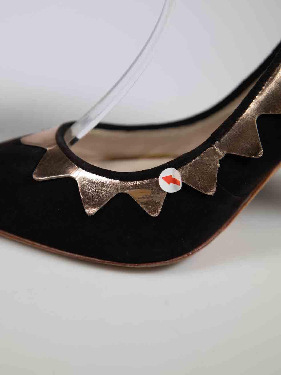 Sophia Webster Black & Silver Trim Roka Heels Size IT 41 For Sale 3