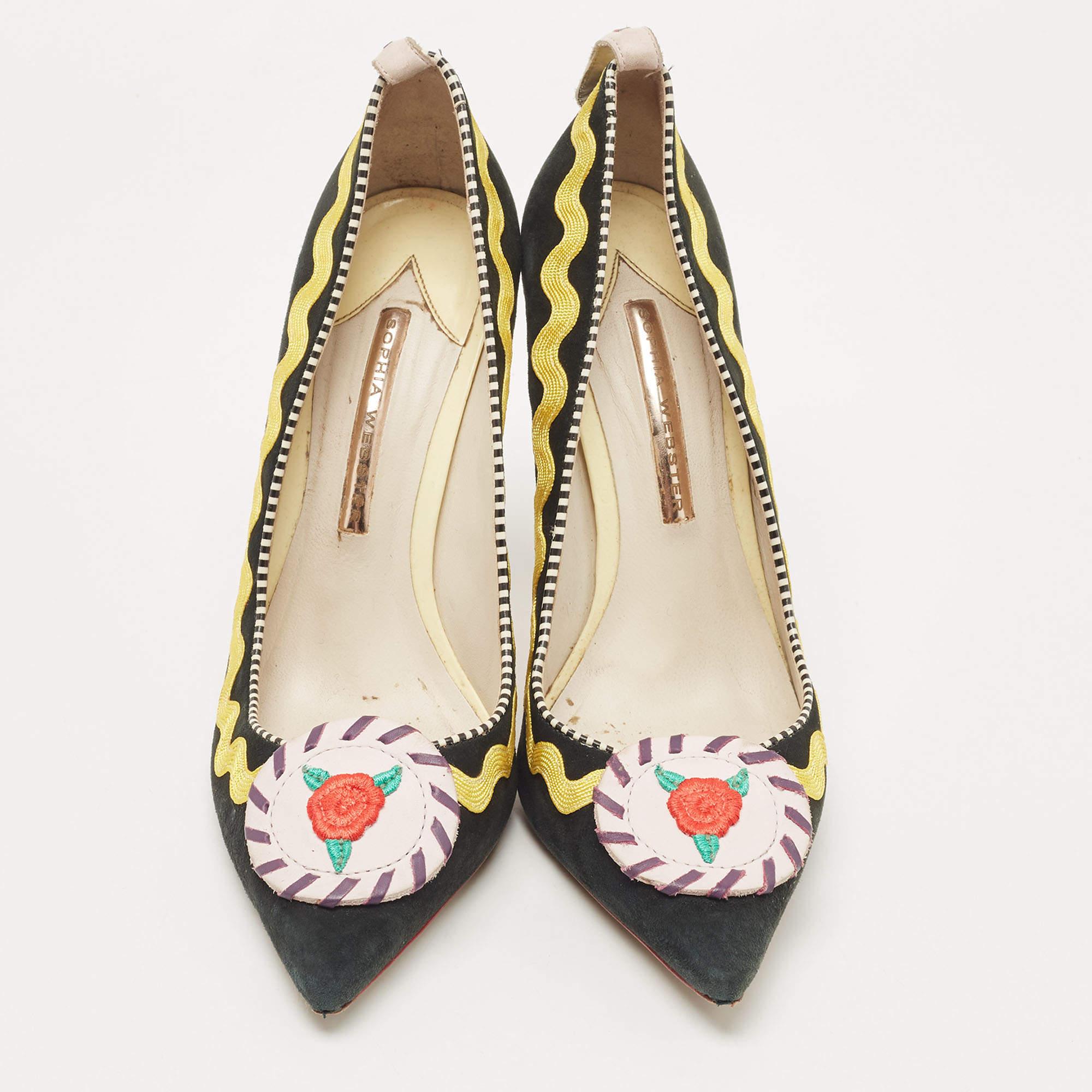 Nero Sophia Webster Pumps in pelle scamosciata nera misura 39,5 in vendita