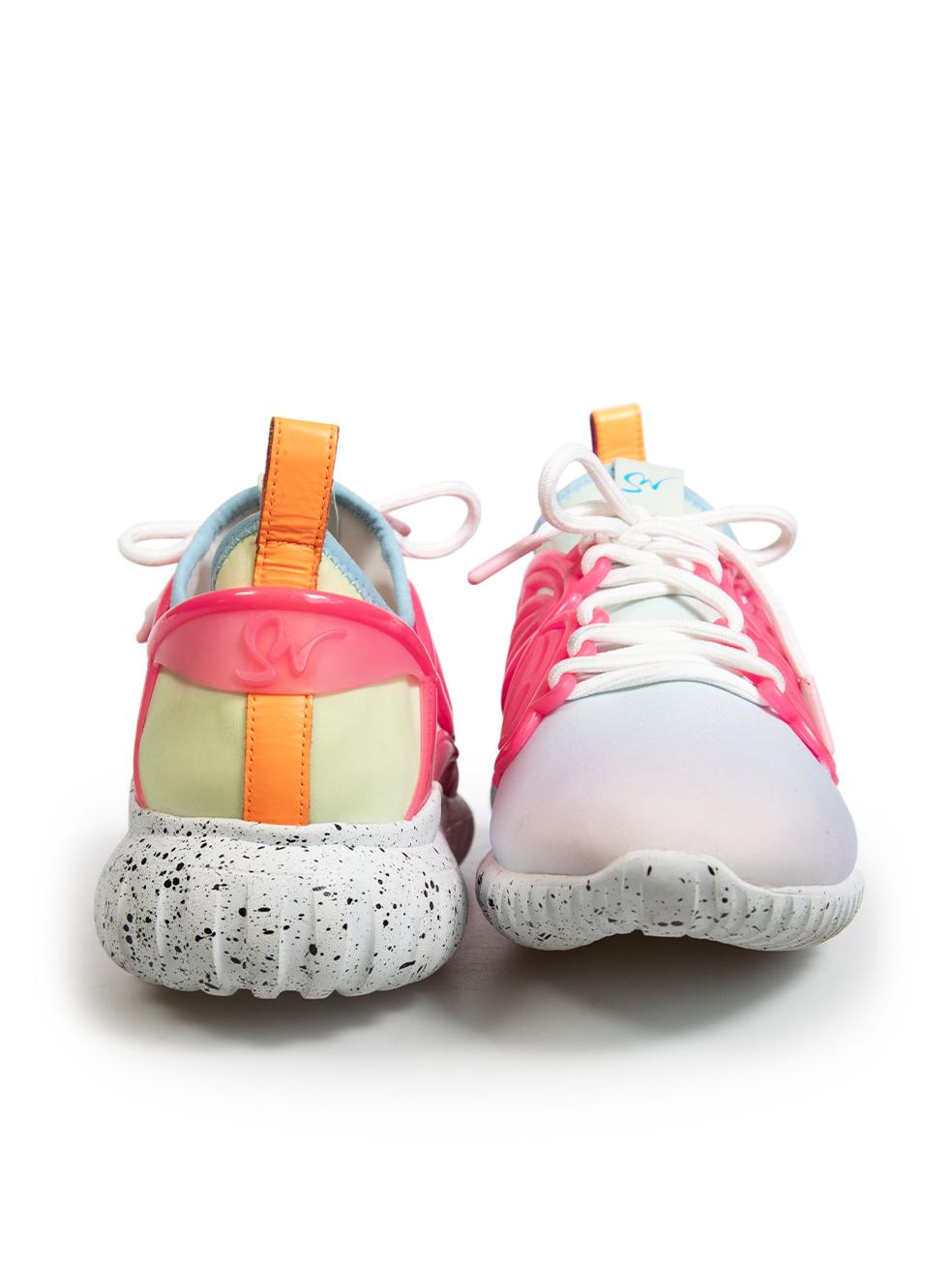 Beige Sophia Webster Butterfly Detail Lace Up Trainers Size IT 41