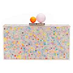 SOPHIA WEBSTER Clara, una pochette a forma di sfera colorata in cristallo arancione e rosa