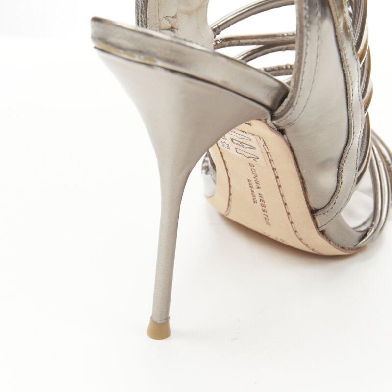SOPHIA WEBSTER Fantasy silver strappy gladiator high heel sandals EU37.5 5