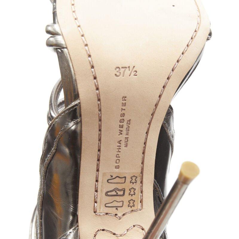 SOPHIA WEBSTER Fantasy silver strappy gladiator high heel sandals EU37.5 6