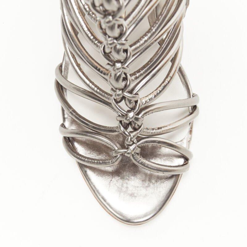 SOPHIA WEBSTER Fantasy silver strappy gladiator high heel sandals EU37.5 2