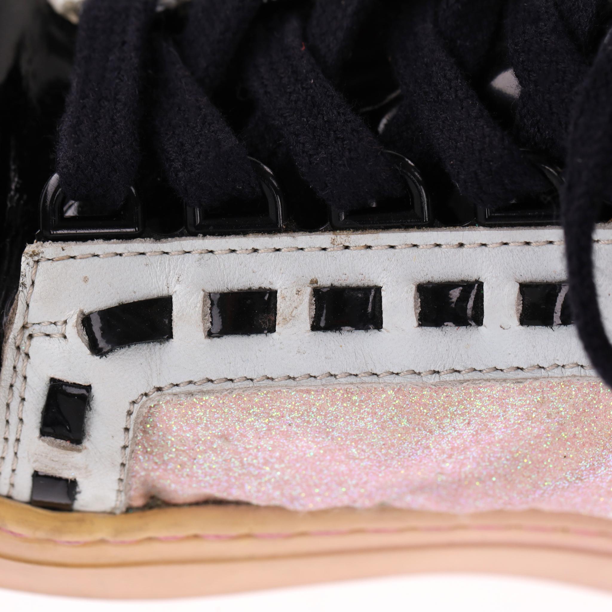 Sophia Webster - Baskets montantes en cuir 'Riko' à détails de paillettes en vente 5