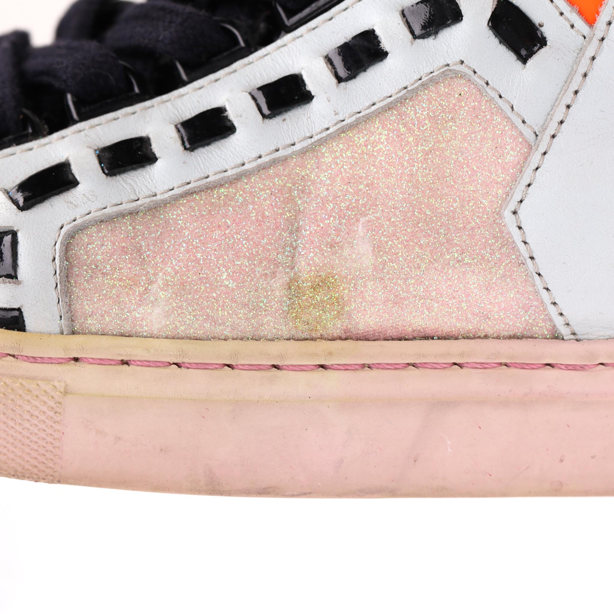 Sophia Webster - Baskets montantes en cuir 'Riko' à détails de paillettes en vente 6