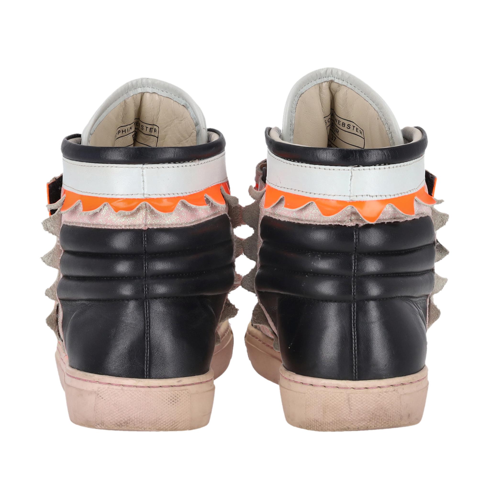 Sophia Webster - Baskets montantes en cuir 'Riko' à détails de paillettes Bon état - En vente à London, GB