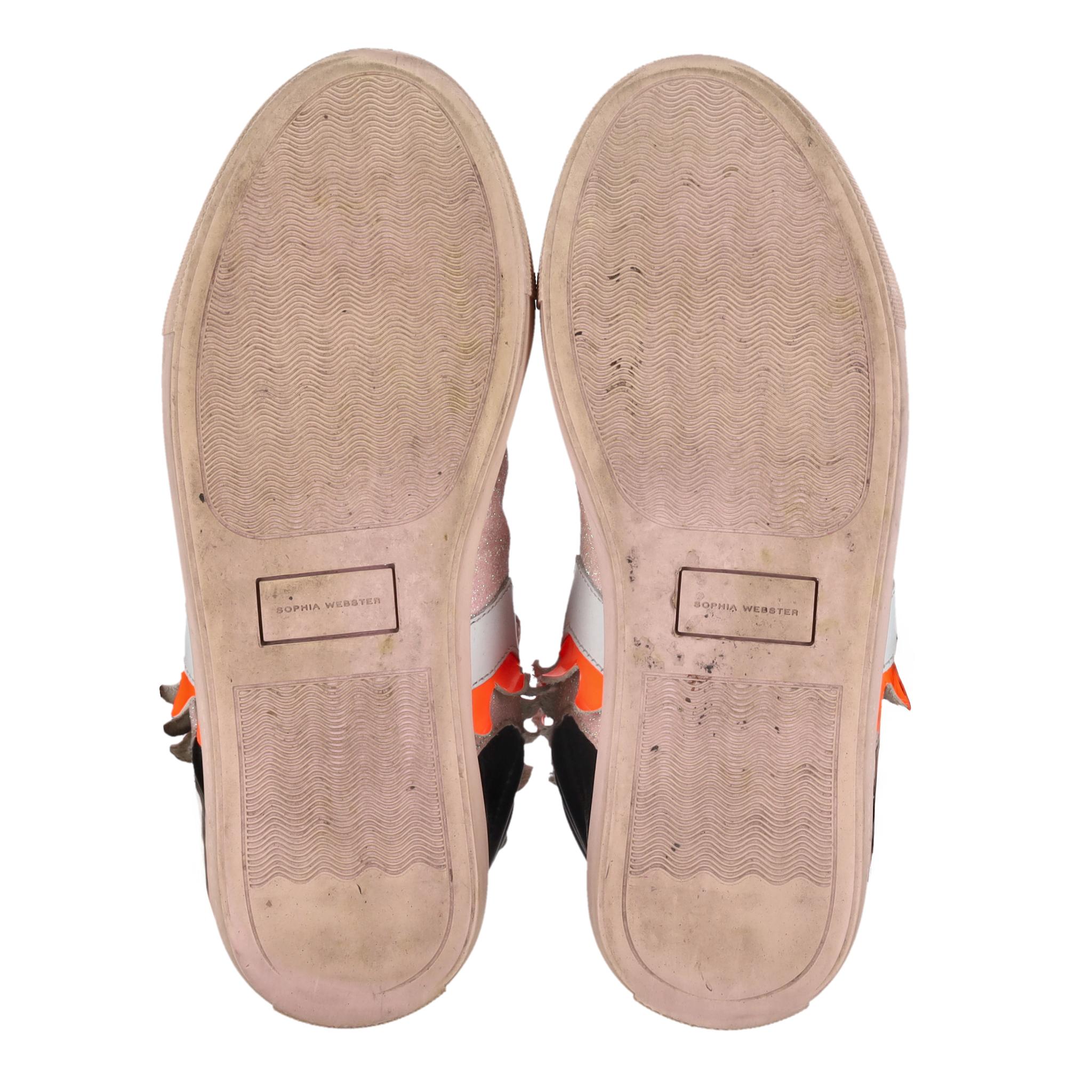 Sophia Webster - Baskets montantes en cuir 'Riko' à détails de paillettes Pour femmes en vente