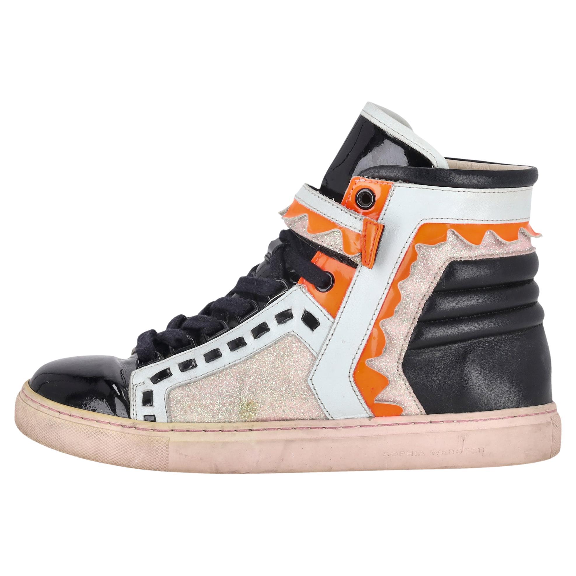 Sophia Webster Glitter-Detail Leather
Riko
High-Top Sneakers