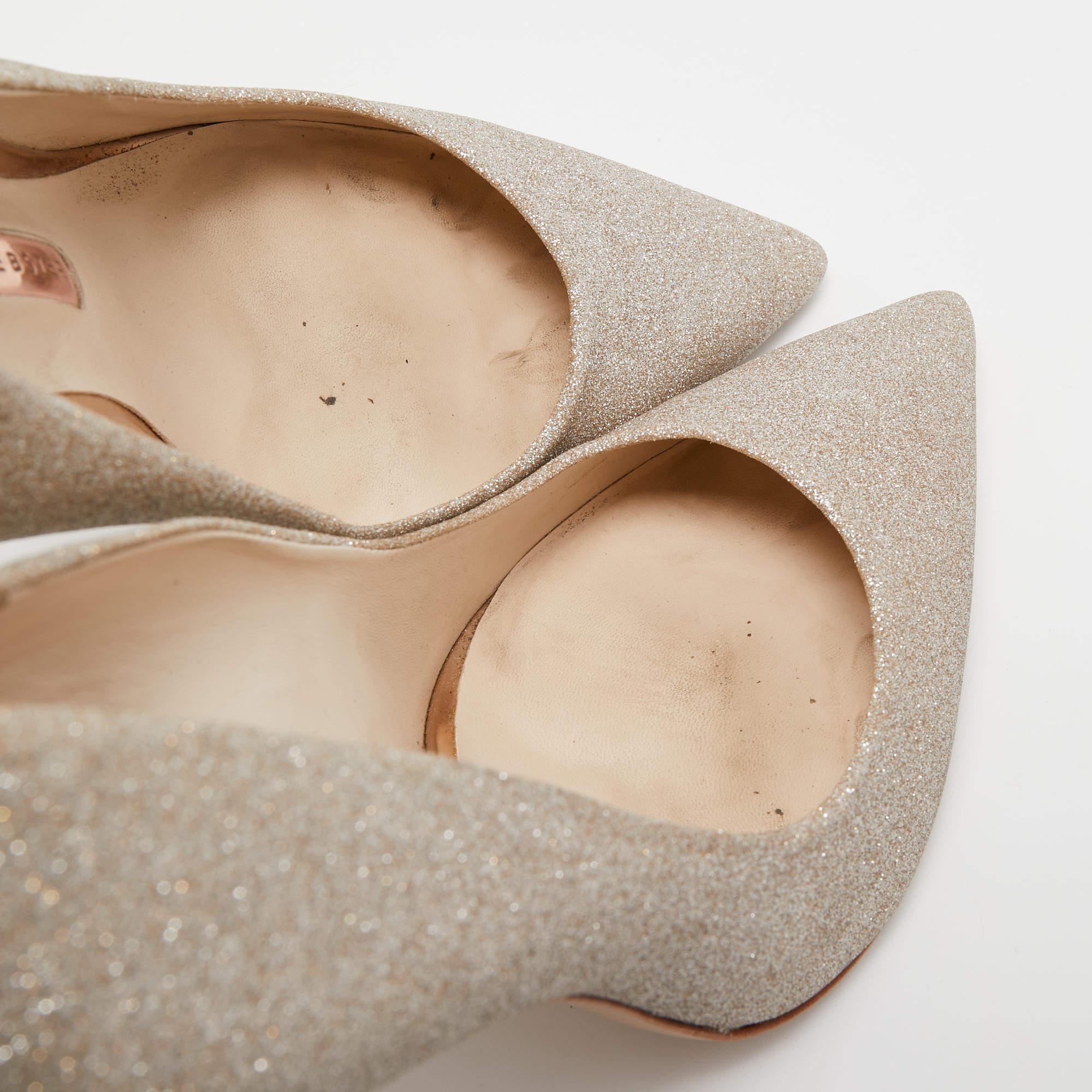 Sophia Webster Gold Glitter Coco Crystal Pumps Size 41 4