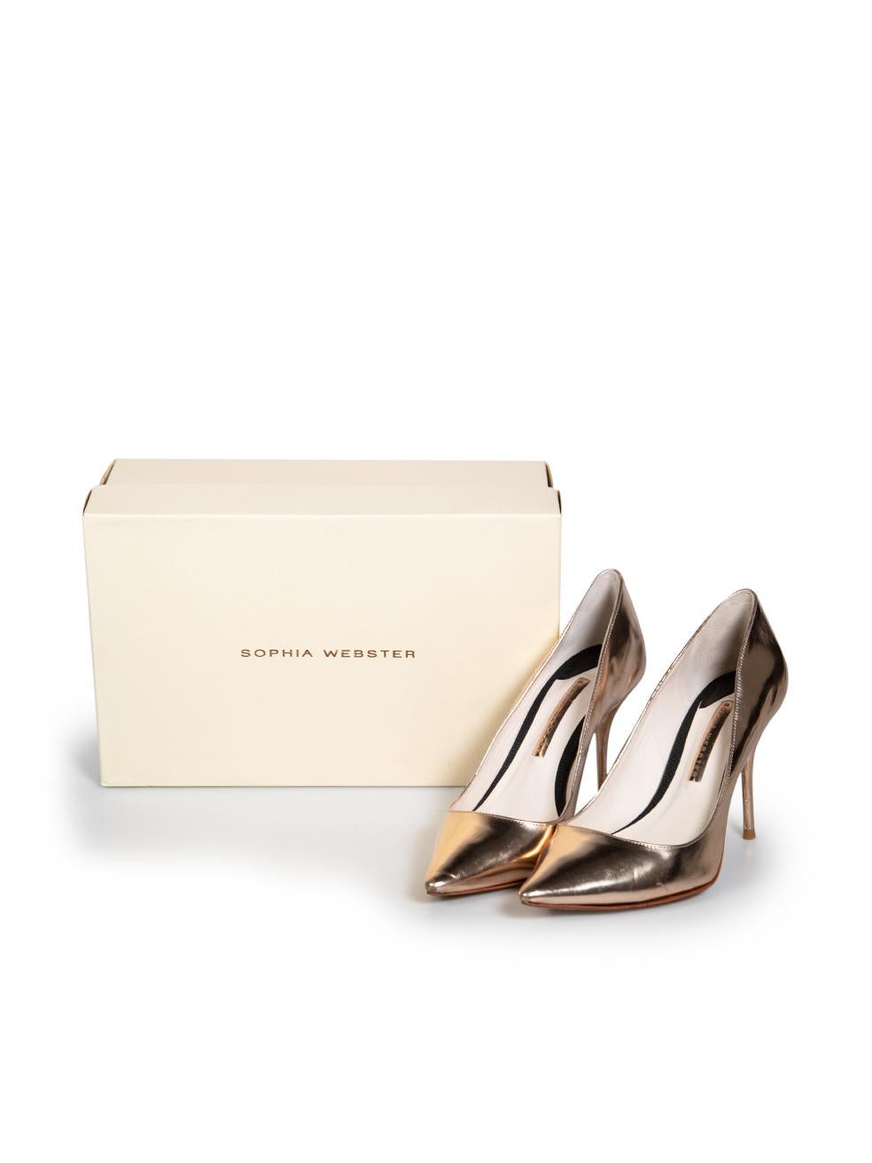 Sophia Webster escarpins à bout pointu en cuir doré taille IT 38 Pour femmes en vente