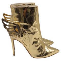 Stivaletti a punta "Heavenly" di Sophia Webster in pelle dorata metallizzata
