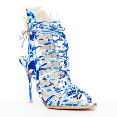 SOPHIA WEBSTER Lacey Oceana Cage blau bedruckt sctappy Absätze EU38 Zendaya