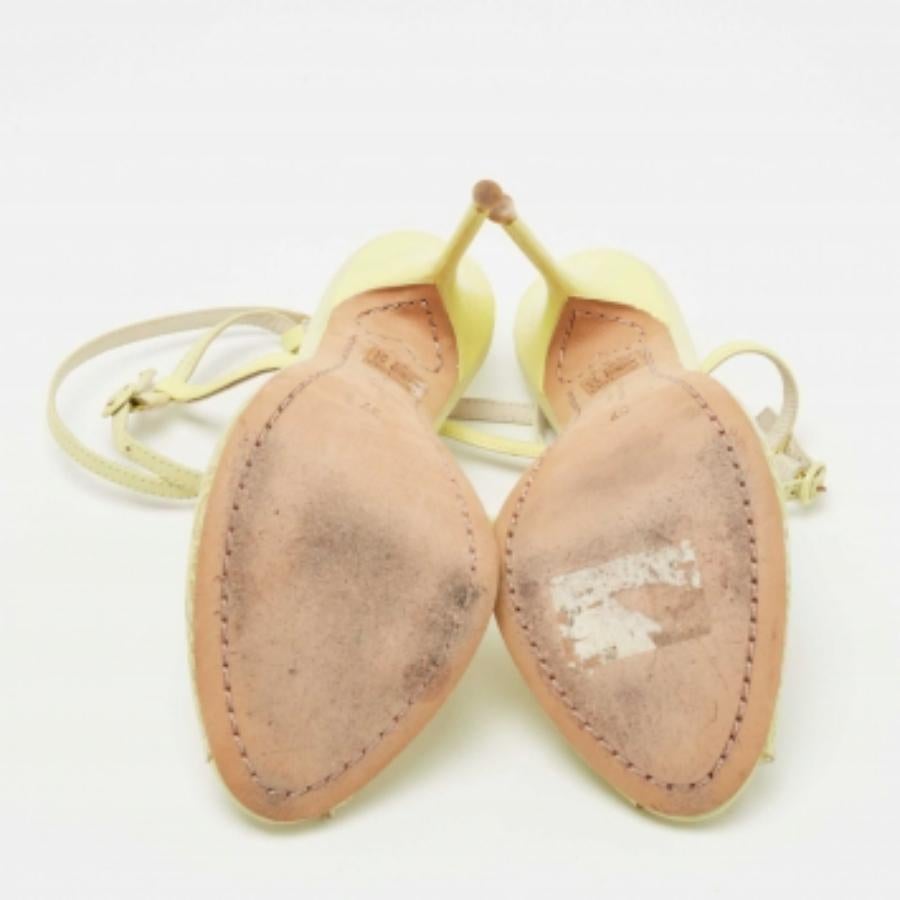 Sophia Webster Leder und Spitze Print PVC Peep Toe Knöchelriemen Sandalen Größe 37 (Beige) im Angebot