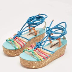 Sophia Webster Leather Cord Copacabana Cork Platform Sandals Size 37.5