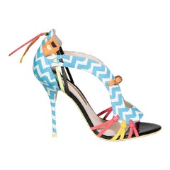 Sophia Webster Liberty Zig Zag Leather Strappy Sandals Size IT 39.5