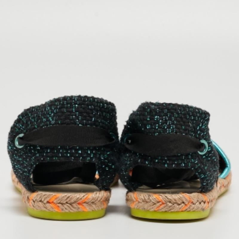 Sophia Webster Mehrfarbige Espadrille-Flats aus Stoff mit Juana-Bändern, neu, Größe 37 im Angebot 1