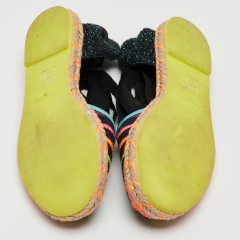 Sophia Webster Mehrfarbige Espadrille-Flats aus Stoff mit Juana-Bändern, neu, Größe 37 im Angebot 2