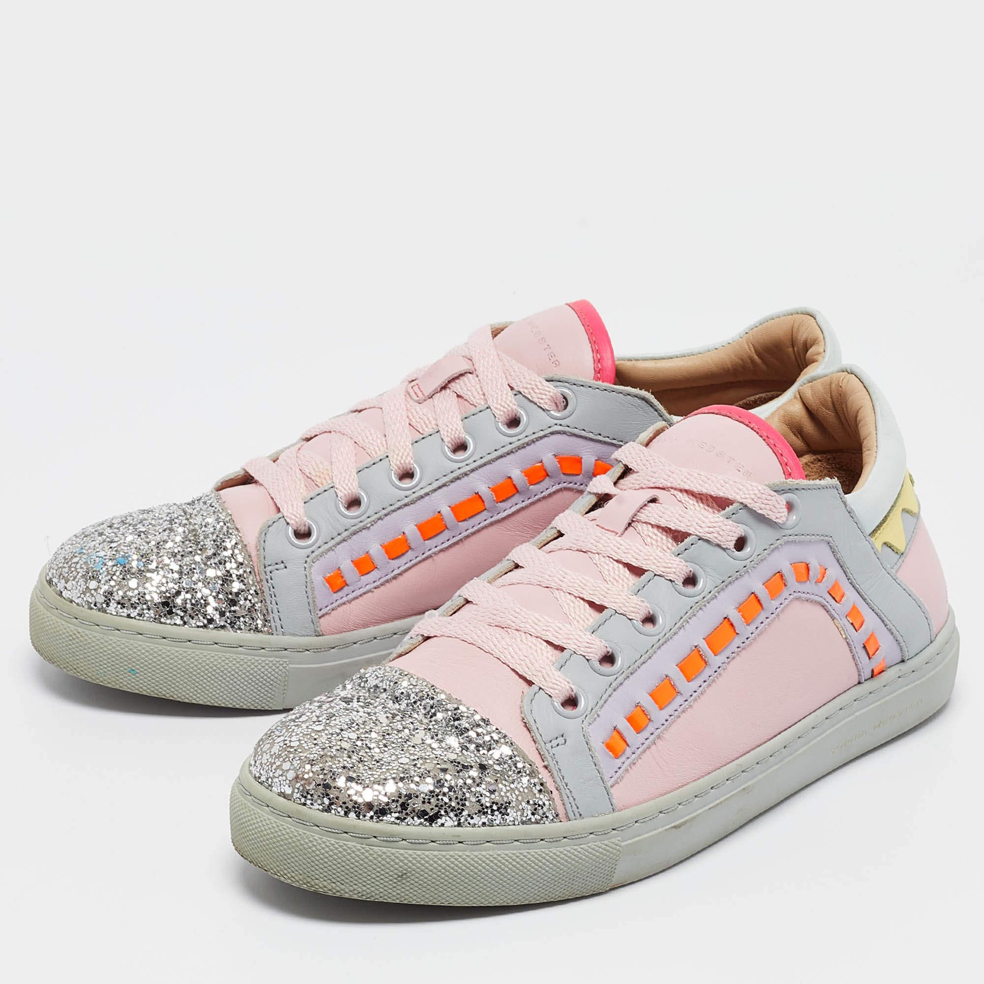 Packed with style and comfort these Sophia Webster sneakers are gentle on the feet so that you can glide through the day. They have a sleek upper with lace closure and they're set on durable rubber soles.