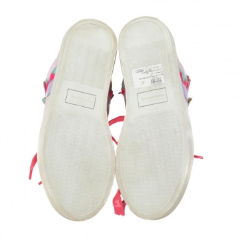 Beige Baskets hautes Riko Sophia Webster en cuir multicolore et paillettes, taille 36 en vente