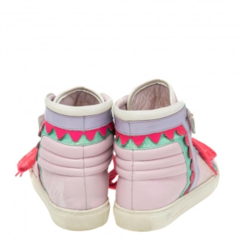 Baskets hautes Riko Sophia Webster en cuir multicolore et paillettes, taille 36 Bon état - En vente à Dubai, Al Qouz 2