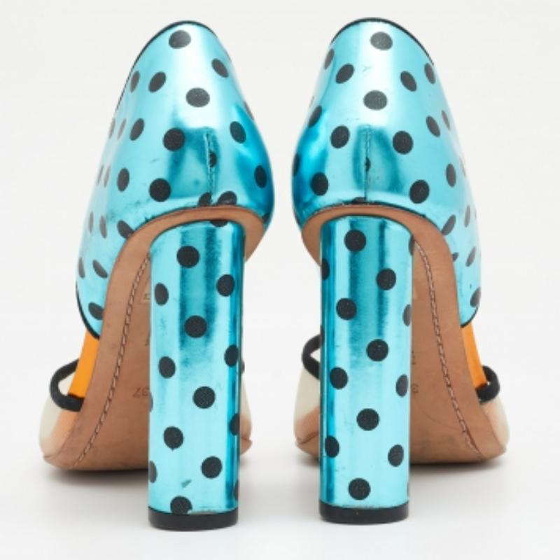Sophia Webster Multicolor Leather And Mesh Jessica D'Orsay Pumps Size 37 For Sale 1