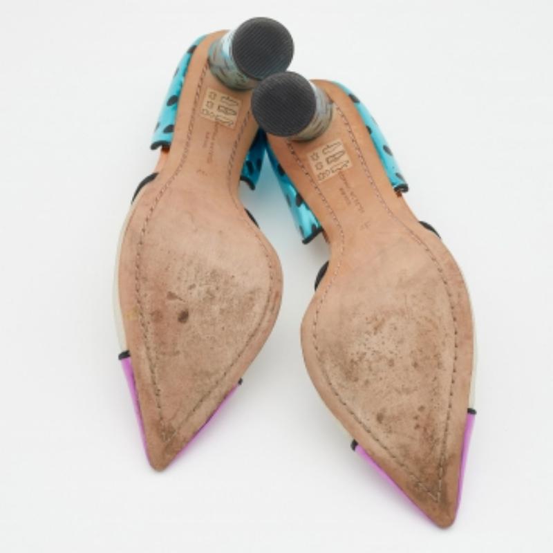 Sophia Webster Multicolor Leather And Mesh Jessica D'Orsay Pumps Size 37 For Sale 2