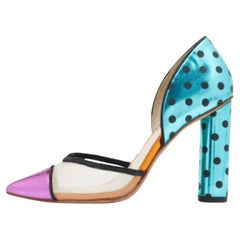 Sophia Webster Multicolor Leather And Mesh Jessica D'Orsay Pumps Size 37
