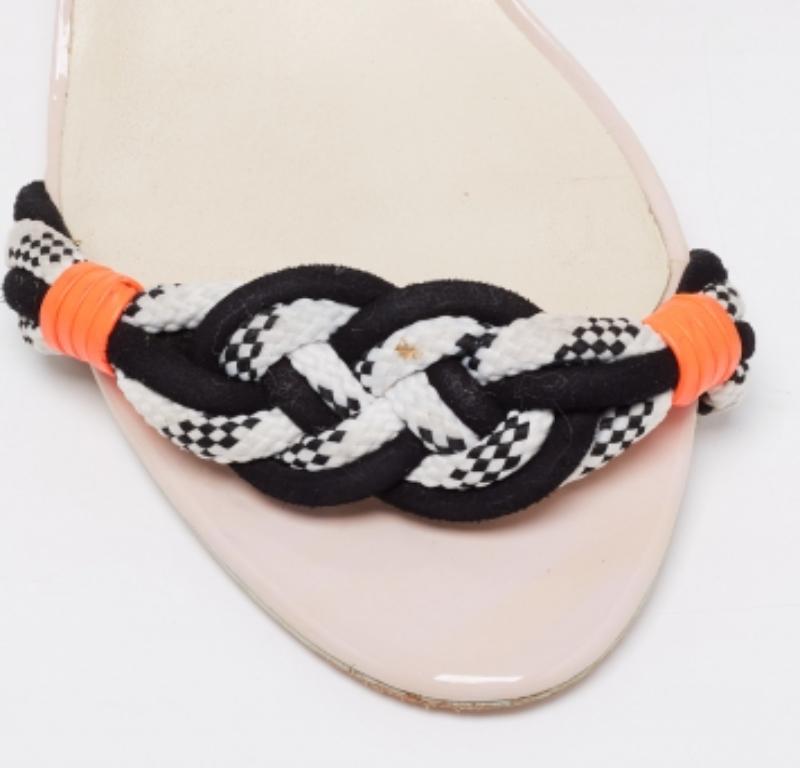 Women's Sophia Webster Multicolor Leather And Patent Ankle Strap Sandals Size 39 For Sale