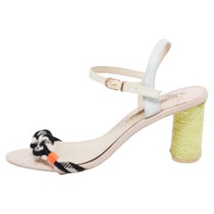 Sophia Webster Multicolor Leather And Patent Ankle Strap Sandals Size 39