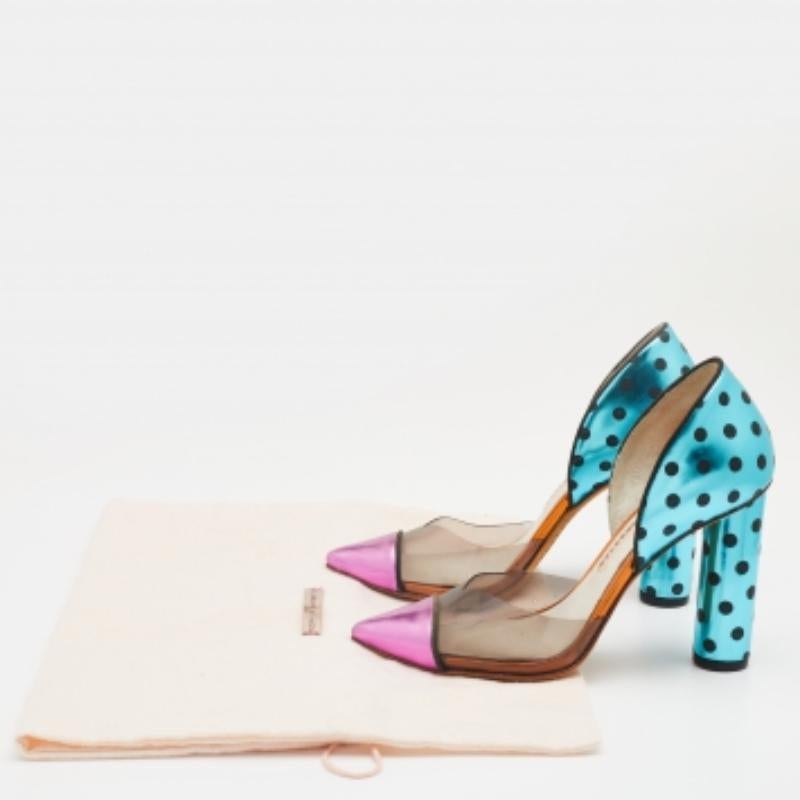 Sophia Webster Multicolor Leather And PVC Jessica Pumps Size 36 In Good Condition For Sale In Dubai, Al Qouz 2