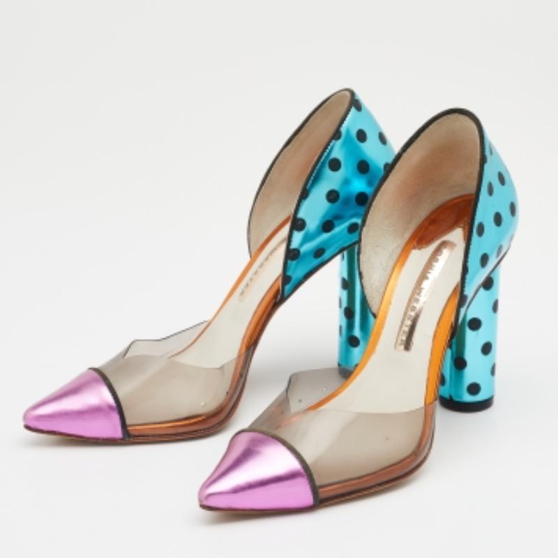 Women's Sophia Webster Multicolor Leather And PVC Jessica Pumps Size 36 For Sale