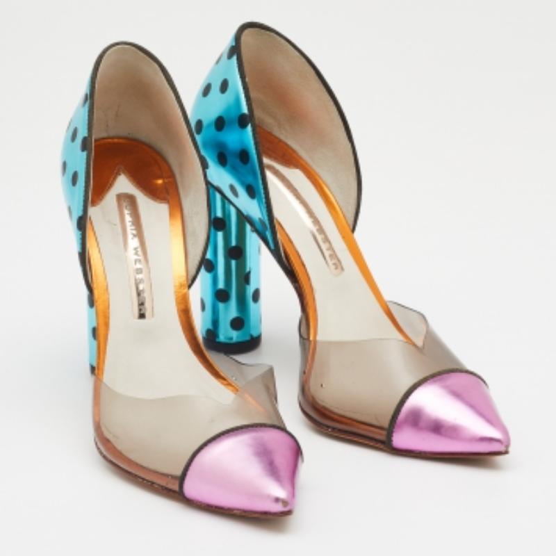 Sophia Webster Multicolor Leather And PVC Jessica Pumps Size 36 For Sale 2