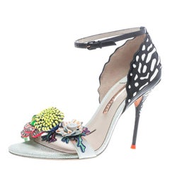 Sophia Webster Multicolor Leather Lilico Flower Embellished Ankle Strap Open Toe