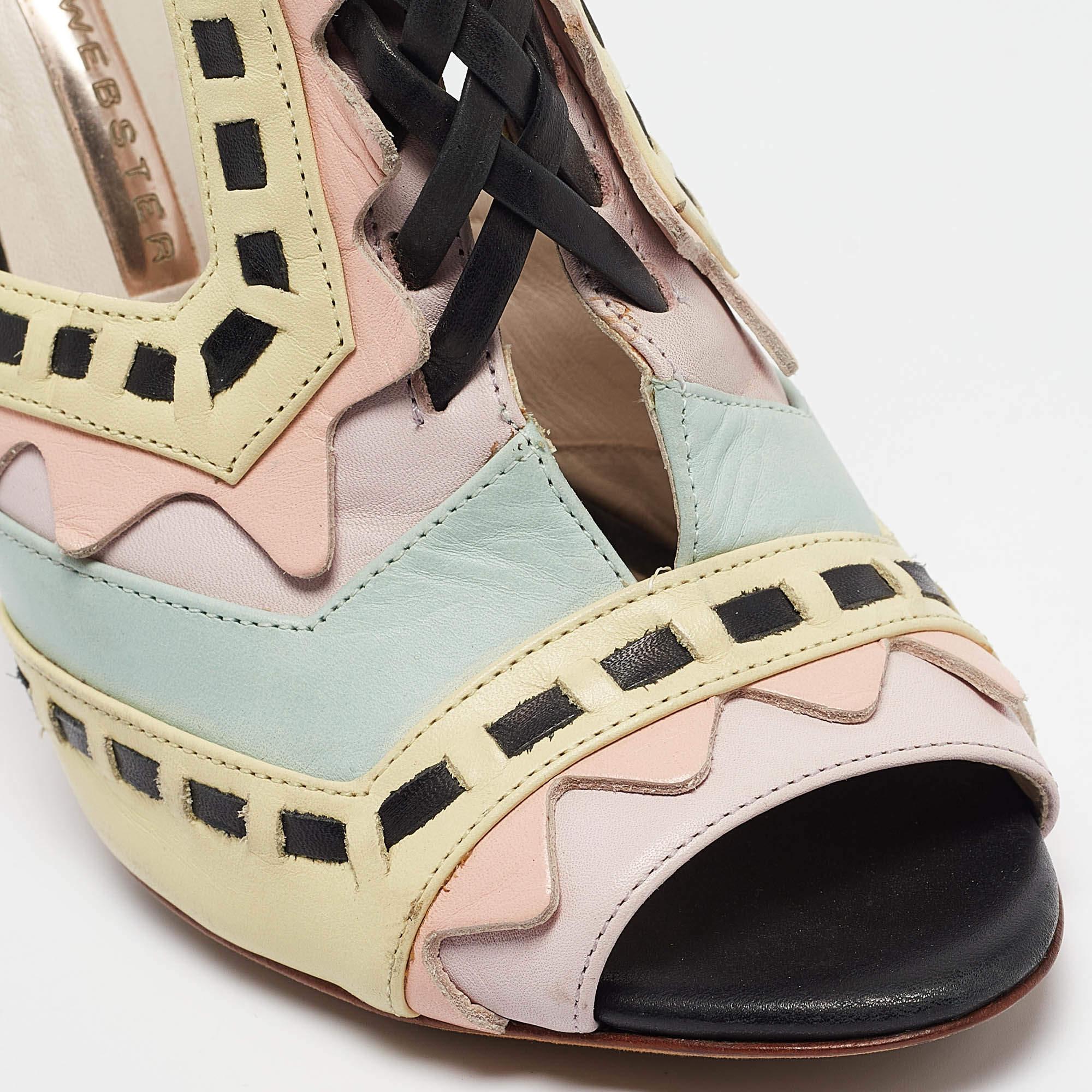 Sophia Webster Multicolor Leather Riko Lace Up Sandals Size 37 2