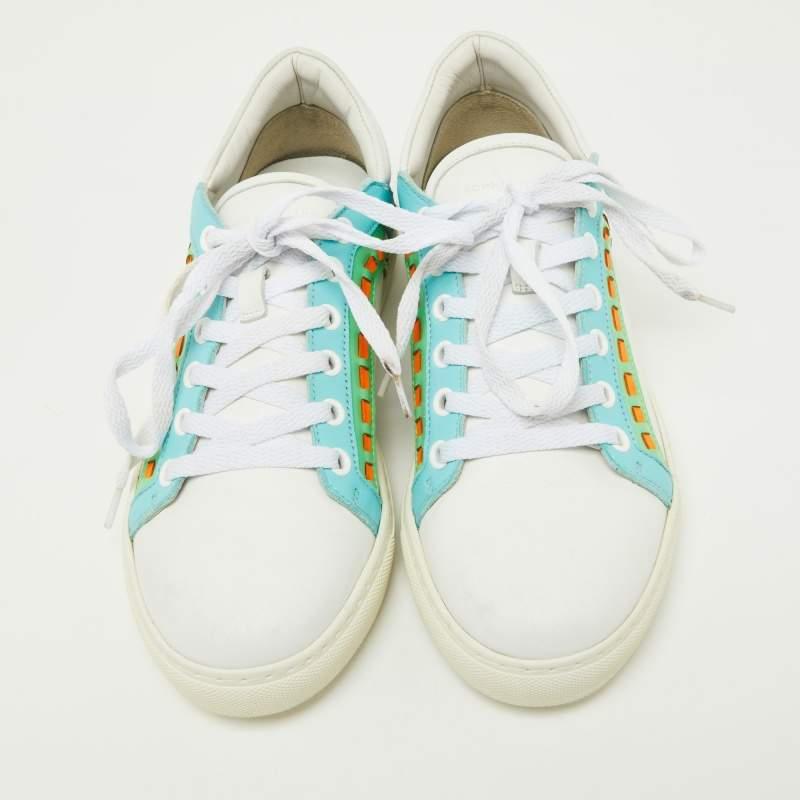 Gray Sophia Webster Multicolor Leather Riko Sneakers Size 38.5