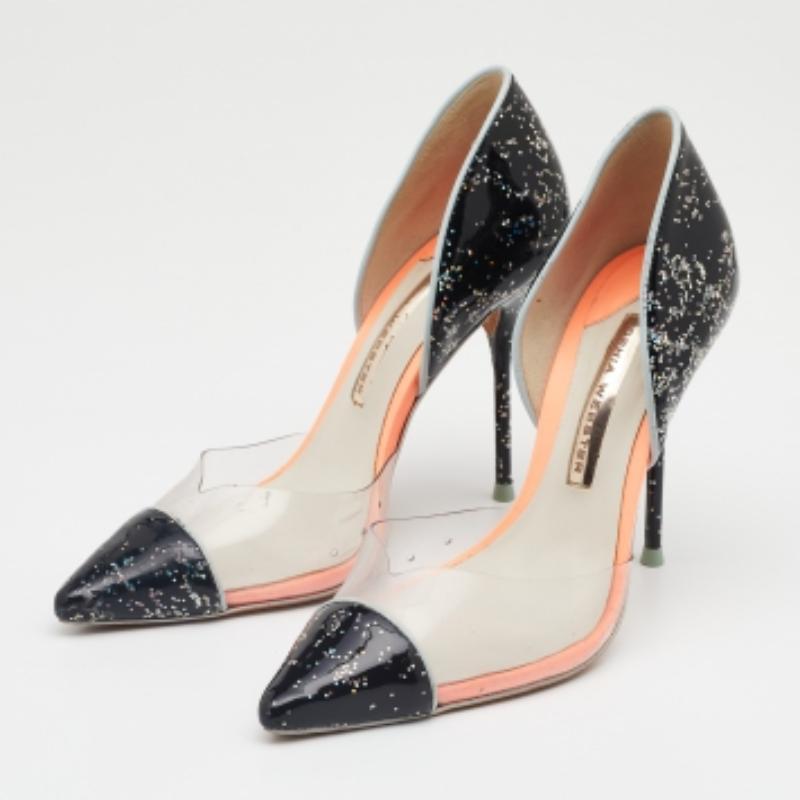 Beige Sophia Webster Pumps in vernice e PVC Jessica multicolore misura 36 in vendita