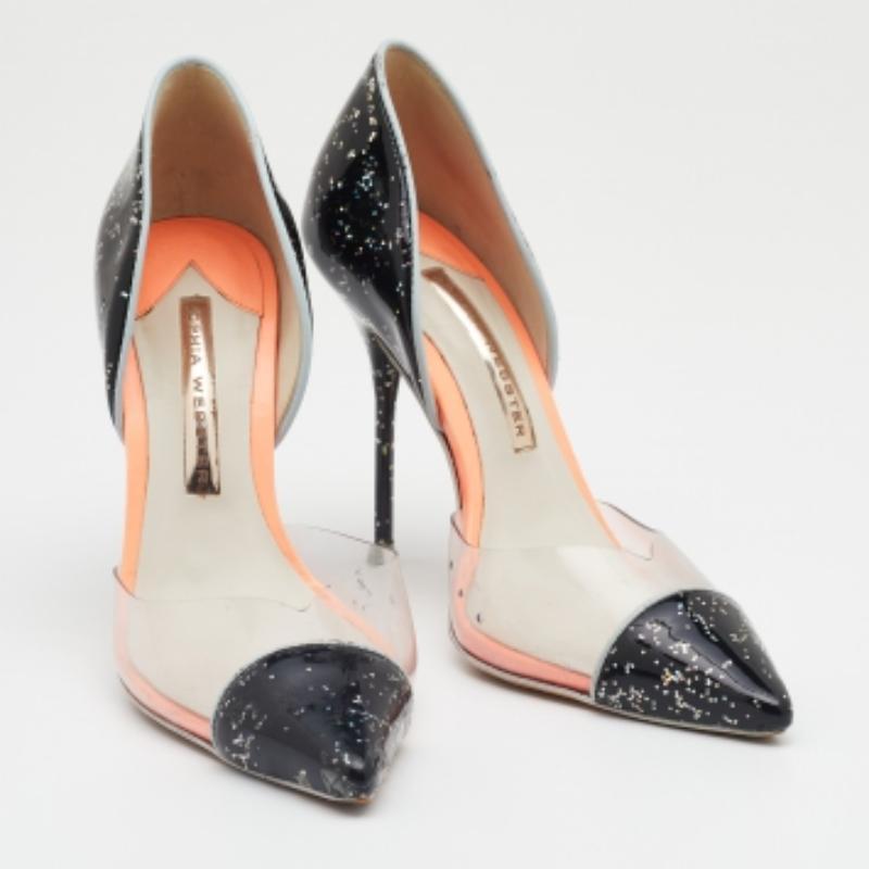 Donna Sophia Webster Pumps in vernice e PVC Jessica multicolore misura 36 in vendita
