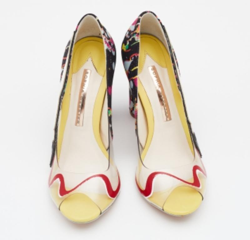 Sophia Webster Bombas con puntera en punta Pollock de PVC y tela multicolor Tamaño 36 Beige en venta