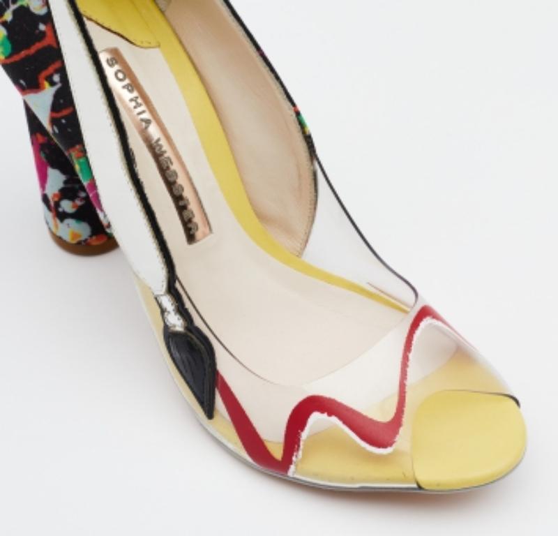 De las mujeres Sophia Webster Bombas con puntera en punta Pollock de PVC y tela multicolor Tamaño 36 en venta