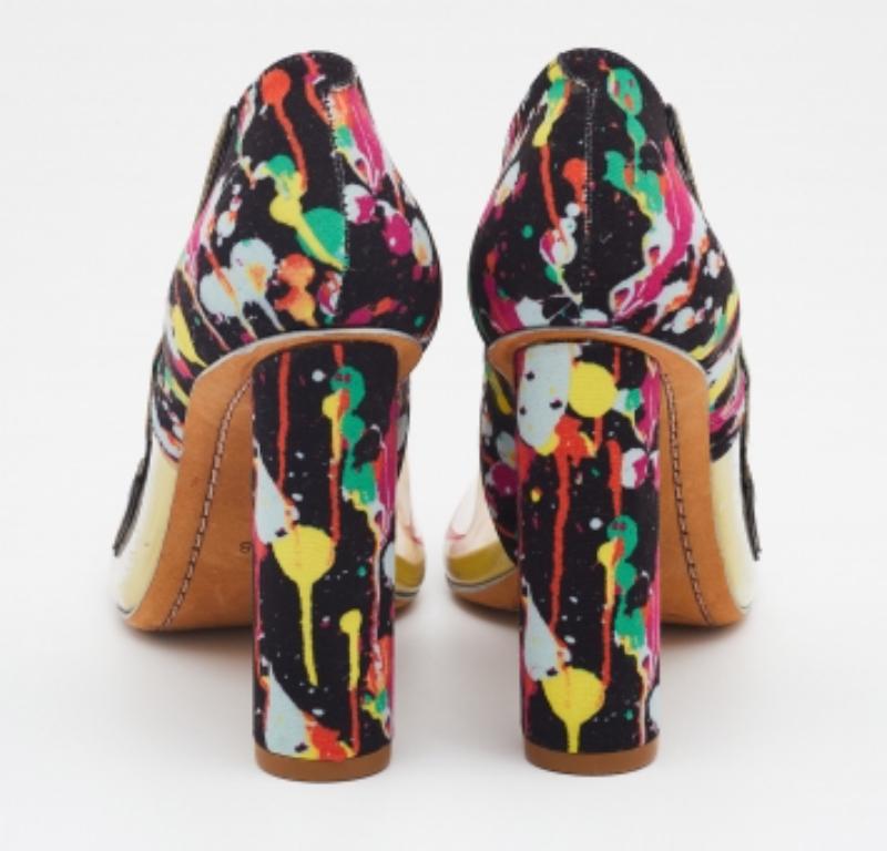Sophia Webster Bombas con puntera en punta Pollock de PVC y tela multicolor Tamaño 36 en venta 1