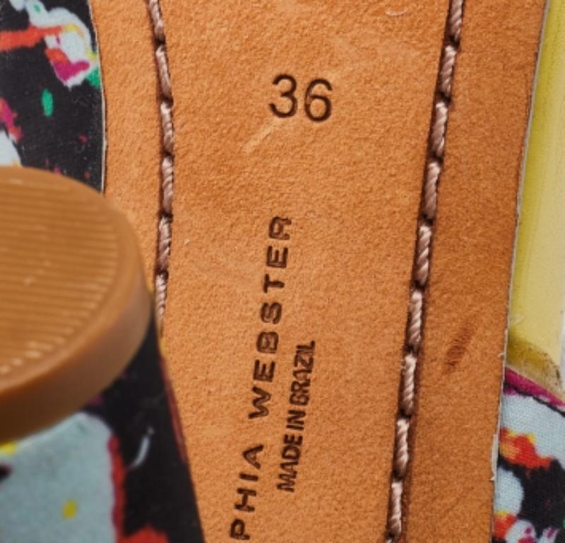 Sophia Webster Bombas con puntera en punta Pollock de PVC y tela multicolor Tamaño 36 en venta 3