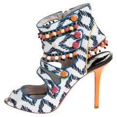 Sophia Webster Multicolor Strappy Leather Beaded Caged Sandals Size 39