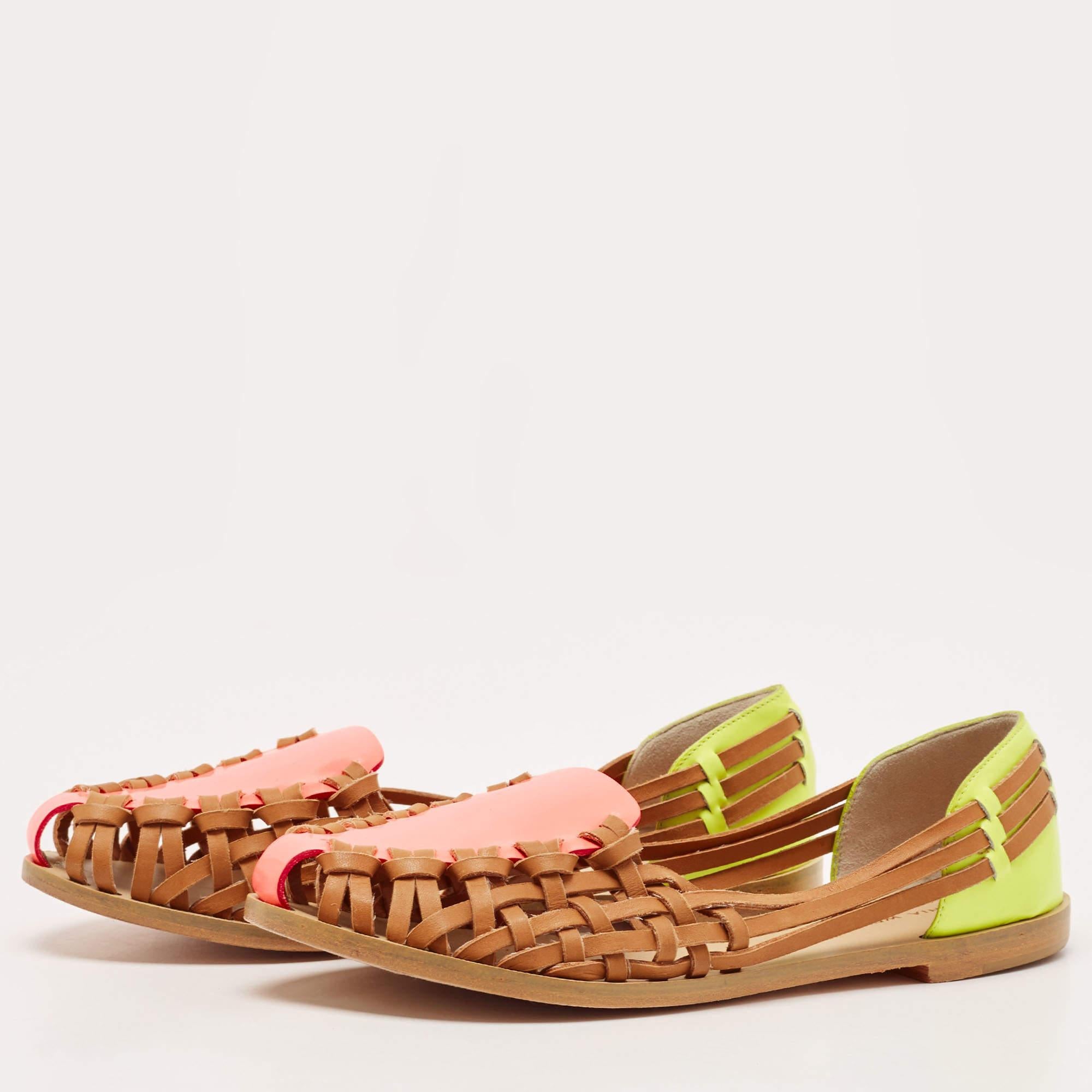 Let this comfortable pair be your first choice when you're out for a long day. These Sophia Webster shoes have well-sewn uppers beautifully set on durable soles.