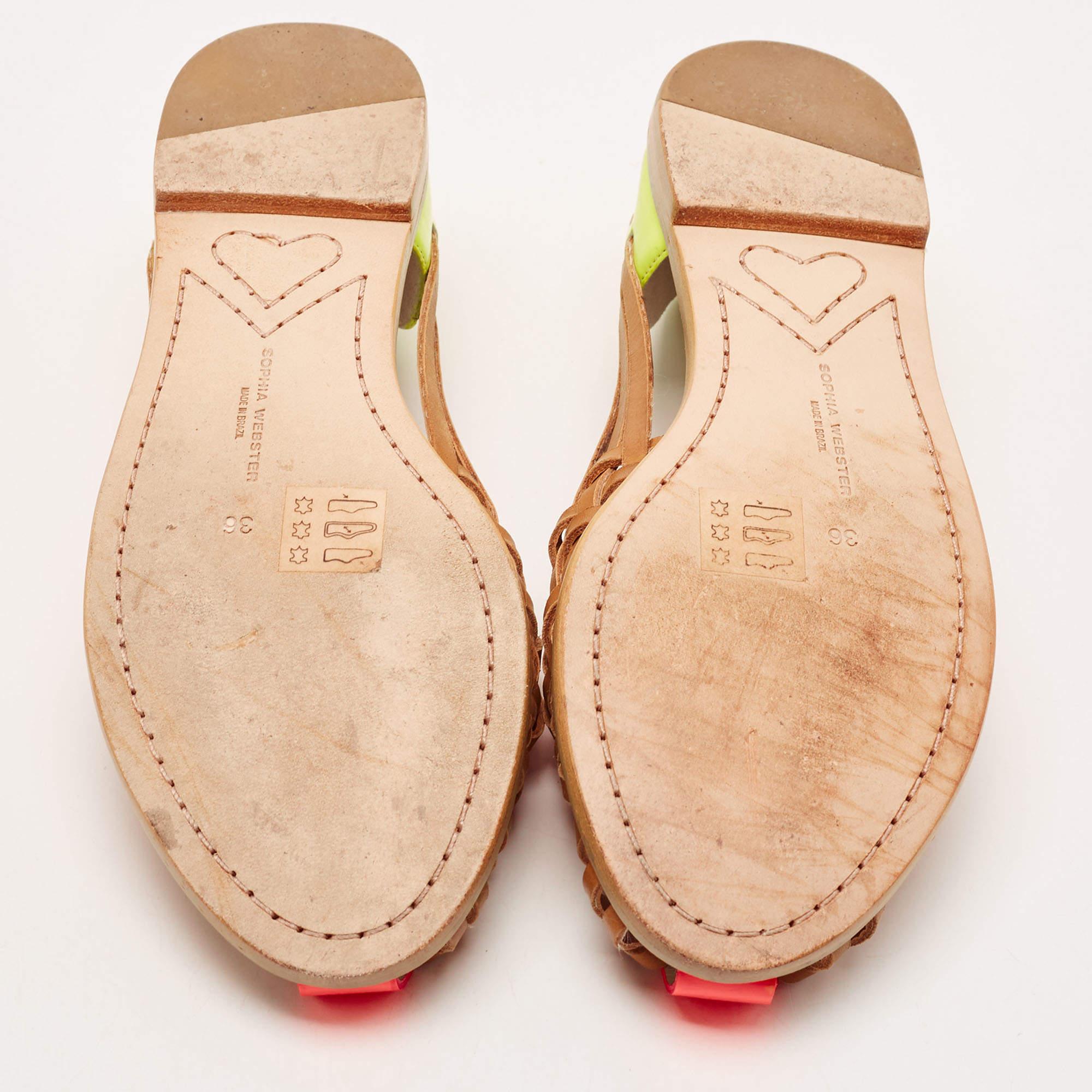 Sophia Webster Multicolor Woven Leather and Patent Loafers Size 36 For Sale 1